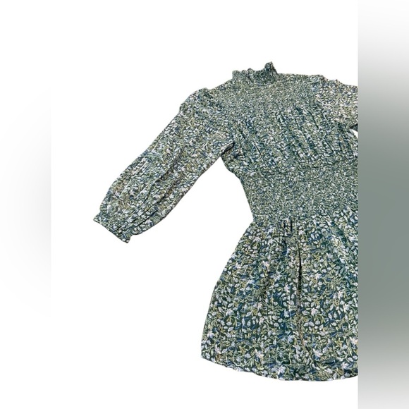 NWT MNG Mango Printed Ruched Dress in Green Size XS - Picture 6 of 11